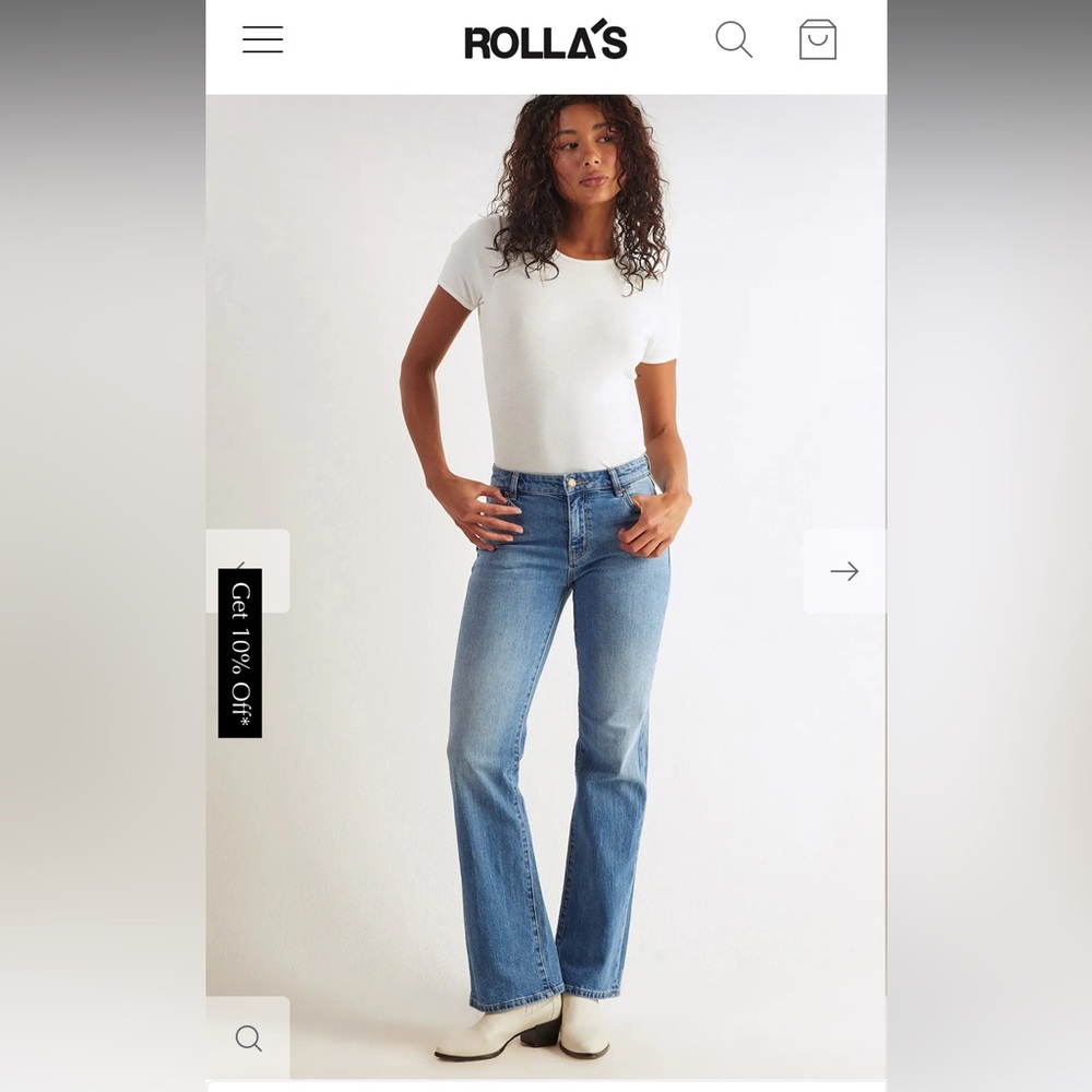 NWT Rollas Dallas Low Bootcut- Karen Blue - 32